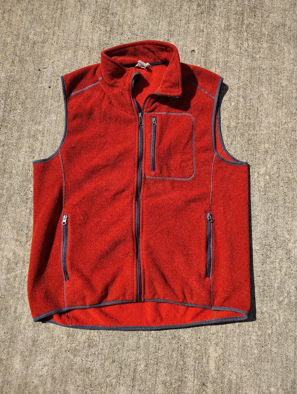 Duluth Trading Two Harbors Polartec Fleece Vest Mens Large Red Outdoor 93214